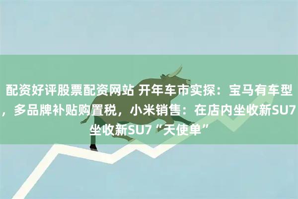 配资好评股票配资网站 开年车市实探：宝马有车型官降30万，多品牌补贴购置税，小米销售：在店内坐收新SU7“天使单”
