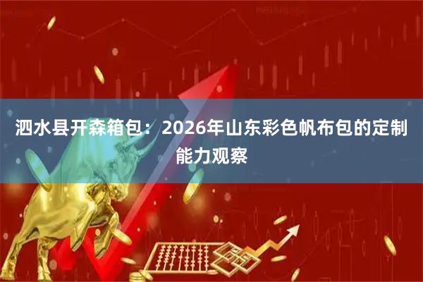 泗水县开森箱包：2026年山东彩色帆布包的定制能力观察